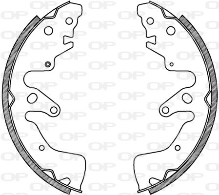 OPEN PARTS Комплект тормозных колодок BSA2228.00